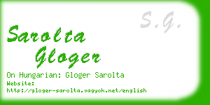sarolta gloger business card
